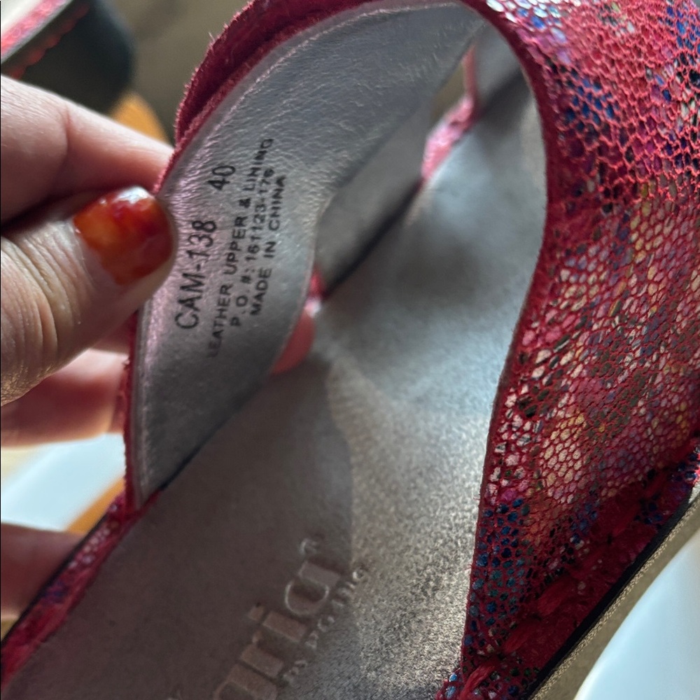 Alegria Women's Burgundy Sandals - Picture 4 of 4